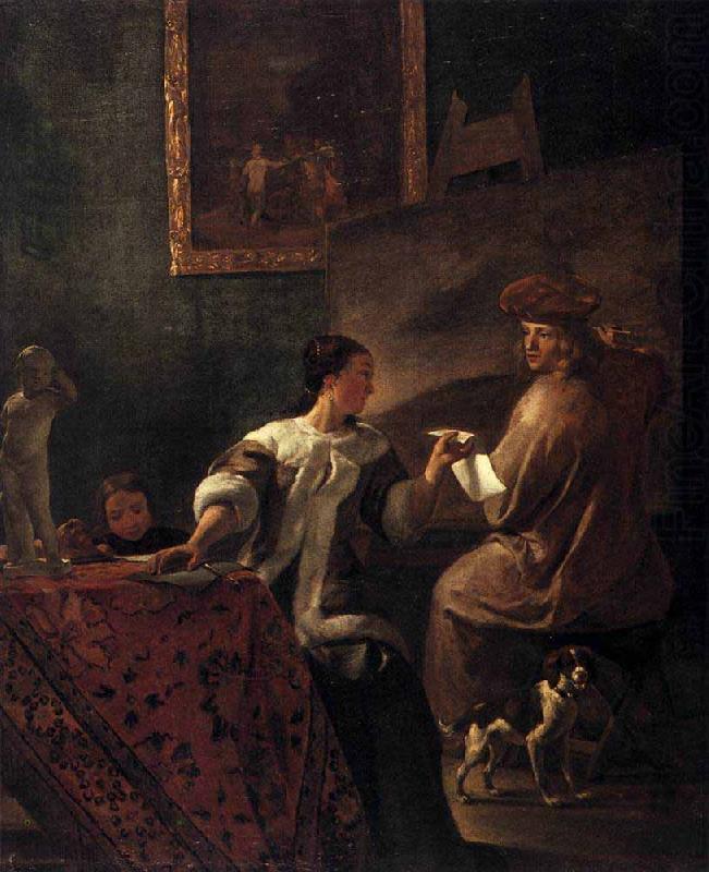 The Drawing Lesson, Jacob Ochtervelt